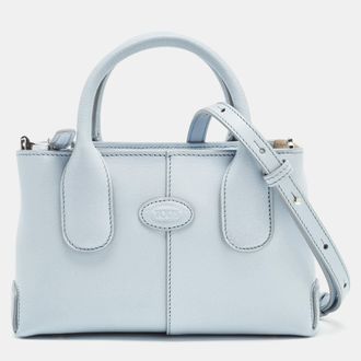 Tod's Tods Light Blue Leather Mini Di Bag