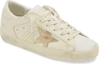 Golden Goose Super-Star Low Top Sneaker in Milk/Gold at Nordstrom, Size 11Us