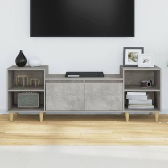 Berkfield Home TV Cabinet Concrete Grey 160x35x55 cm Engineered Wood | Size: 160 x 35 x 55 cm