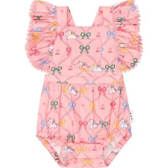 Huxbaby Unicorn Bow Playsuit in Dusty Pink at Nordstrom, Size 12-18M Au
