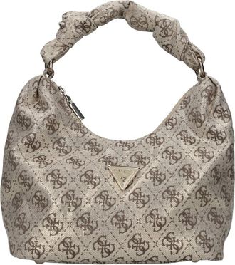 Guess Stoffen Tas - Dames - Schoudertassen - Beige - ONE Size - Tassen