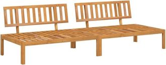 vidaXL Sof&aacute;s Centrales Palets De Jard&iacute;n 2 Uds Madera Maciza De Acacia Vidaxl