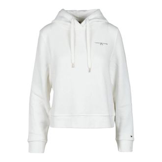 Tommy Hilfiger Sweatshirt van katoenmix - Dames - Hoodies - Wit - XS - Katoen - Hoodies & sweatvesten