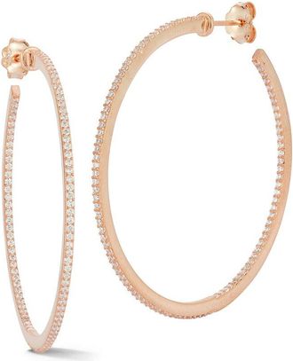 Glaze Jewelry 14K Rose Gold Over Silver Cz Earrings