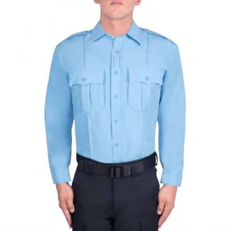Blauer Long Sleeve Polyester Supershirt In Medium Blue
