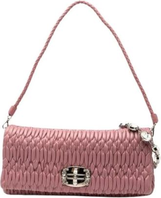 Miu Miu Pre-owned Shoulder Bags, female, Pink, Size: ONE SIZE Pre-owned Shoulder Bag