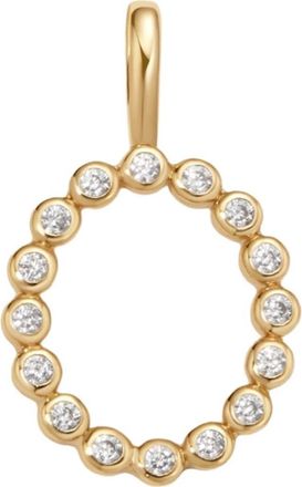 Made by Mary CZ Poppy Charm in Gold Vermeil Initial O at Nordstrom