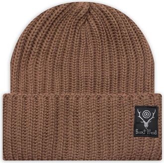 South2 West8 Berretto a coste - Marrone