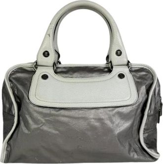 Celine Pre-owned Handbags, female, Gray, Size: ONE SIZE Pre-owned Vintage Leather Handbag