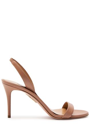 Aquazzura Aquazzura So Nude 85 Leather Slingback Sandals - 37 (IT37 / UK4)