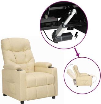 vidaXL Sill&oacute;n Elevable Tela Crema Vidaxl