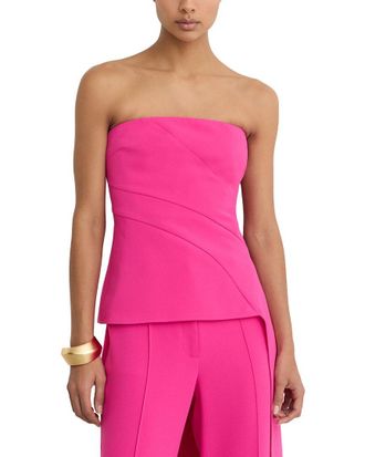 Reiss Skye Strapless Drape Detail Structured Top