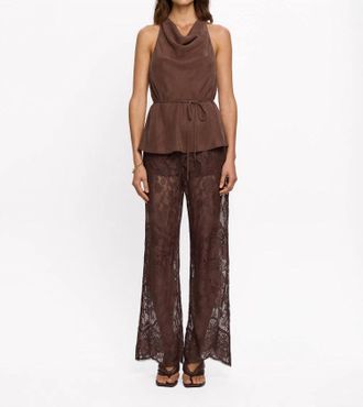 Kivari Arabella Halter Top In Chocolate