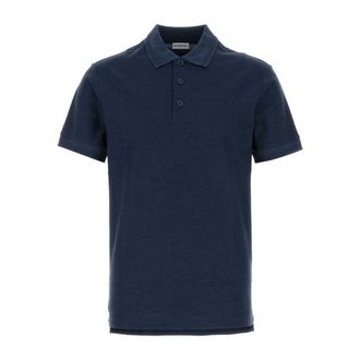 Burberry Polo Shirts, male, Blue, Size: XL Piquet Polo Shirt