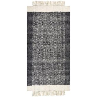 Beliani Rug ATLANTI Black 80 x 150 cm Wool