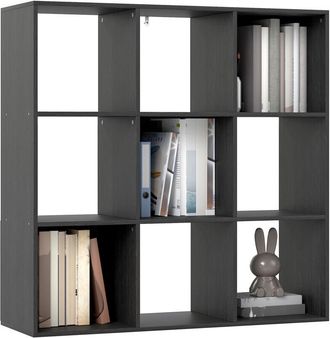 HOMCOM 9 Cube Storage Unit Cabinet Bookcase Display Shelves, Black