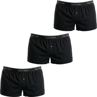 Calvin Klein Cotton Classics Mid-Rise Boxer 3-Pack - Heren - Onderbroek - Zwart - M - Katoen - Ondergoed