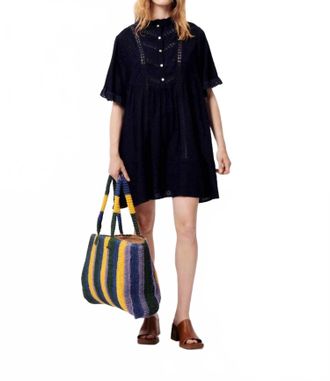 FRNCH Womens Anny Woven Dress In Blue Marine