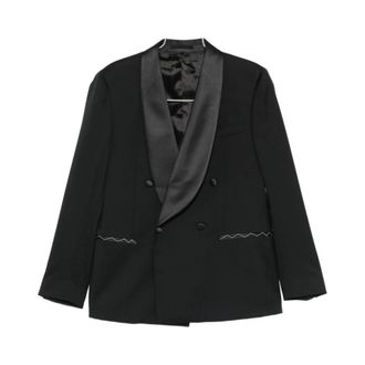 Luigi Bianchi Mantova Formal Blazers, male, Black, Size: 2XL Virgin Wool Two-Piece Blazer