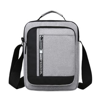 Generic Compatible For Man Crossbody Bag Shoulder(Grey)