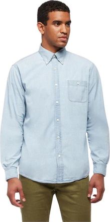 Brooks Brothers Polo Button Down Collar Shirt - Heren - Casual Overhemden - Blauw - M - Katoen - Overhemden