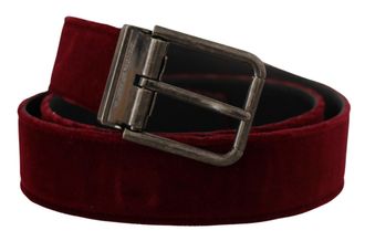 Dolce & Gabbana Velvet Riem Donsrood Stijl