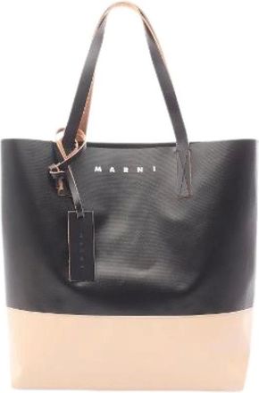 Marni Pre-owned Tote Bags, female, Multicolor, Size: ONE SIZE Pre-owned Tribeca coated canvas leather tote bag