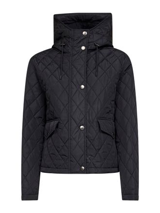 Burberry Check Down Jacket - Black