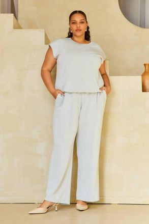Skies Are Blue Clothing Soft Modal Muscle Top In Blue Fog