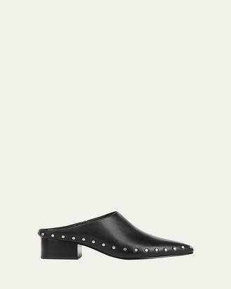 Vince August 40MM Leather Clog Mules