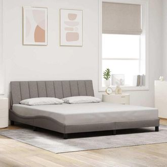 vidaXL Cama Sin Colch&oacute;n Tela Gris Taupe 180x200 Cm Vidaxl