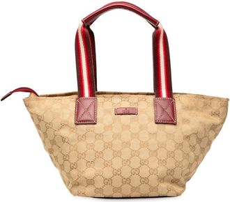 Gucci Pre-owned Gucci GG Canvas Web Handbag 131228 214397