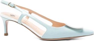 Roberto Festa Milano Kimera Pumps met vierkante neus - Dames - Pumps - Blauw - 37 1/2 EU - Leer - Schoenen