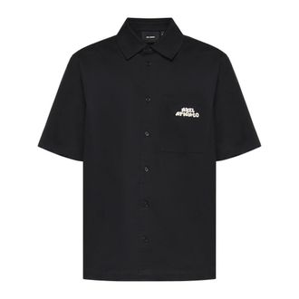 Axel Arigato Short Sleeve Shirts, male, Black, Size: XL Drew Shirt