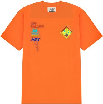 New Balance x Salehe Bembury Unisex Printing Logo Round-neck Tee Orange MT11563-VRO