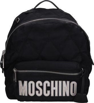 Moschino Fabric Rugzak - Dames - Rugzakken - Zwart - ONE Size - Tassen