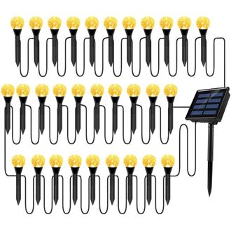 OEM Juego De Guirnaldas De Luces Solares Con Forma De Burbuja Para C&eacute;sped, Decoraci&oacute;n De Exteriores, Led Impermeables Ip65, Luces Solares Con Estaca Para 