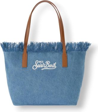 MC2 Saint Barth Denim Blue Fringe Sangallo Bag