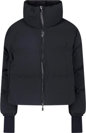 Herno Black Zip High-Neck Down Jacket