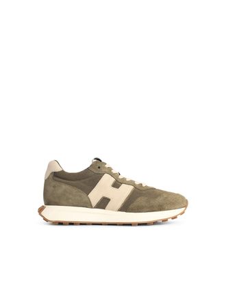 Hogan H601 Green Suede Sneakers