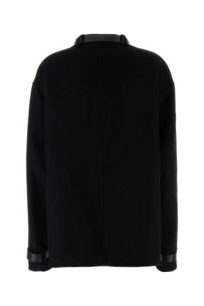 Jil Sander Womens Black Cashmere Coat 001 Exterior: Cappotti