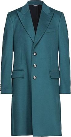 Dolce & Gabbana Jade Green Cashmere Long Line Coat Size L