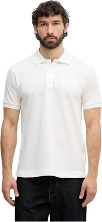 Lacoste Klassiek gesneden poloshirt met reli&euml;fmerk - Heren - Polos - Wit - M - Katoen - Tops