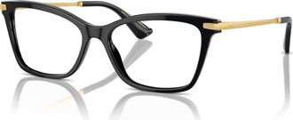 Dolce & Gabbana 56mm Rectangle optical glasses in Black at Nordstrom
