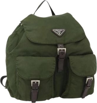 Prada Pre-owned Backpacks, female, Green, Size: ONE SIZE Pre-owned Vintage Backpack