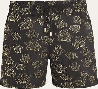 Vilebrequin Mens Turtle-Print Swim Shorts