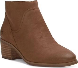 Lucky Brand Claral Boots Womens Pesca Leather Block Heel Booties LION782
