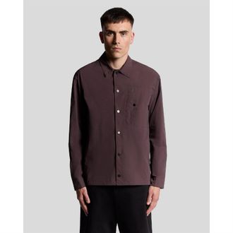 Lyle & Scott Mens And Overshirt in Brown - Size X-Large