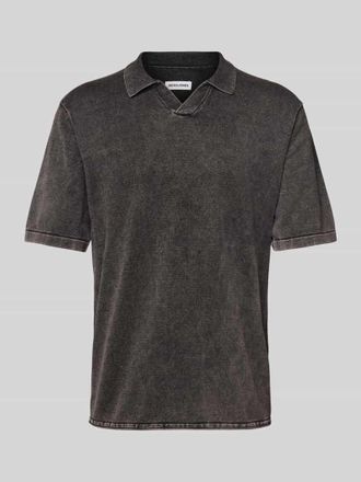 Jack & Jones Jack & Jones Poloshirt mit V-Ausschnitt Modell ELEO in Anthrazit, Gr&ouml;&szlig;e XXL