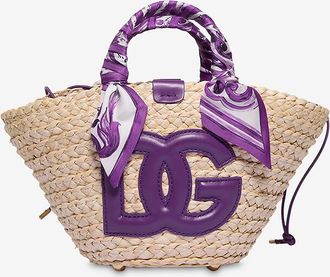 Dolce & Gabbana Flechtkorb mit Majolika-Details Kendra Coffa